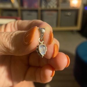 Gorgeous Opal Tear Drop Charm, 925